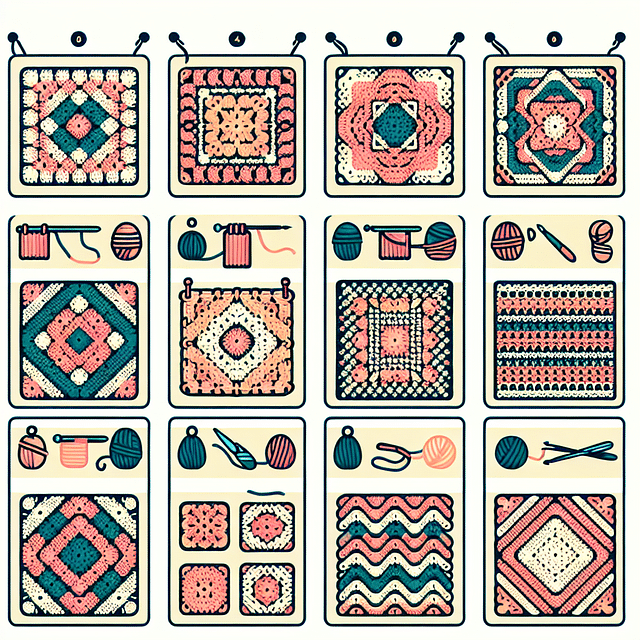 selection of crochet blanket patterns