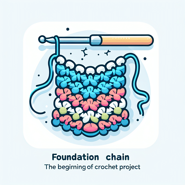 starting a crochet blanket with foundation chain