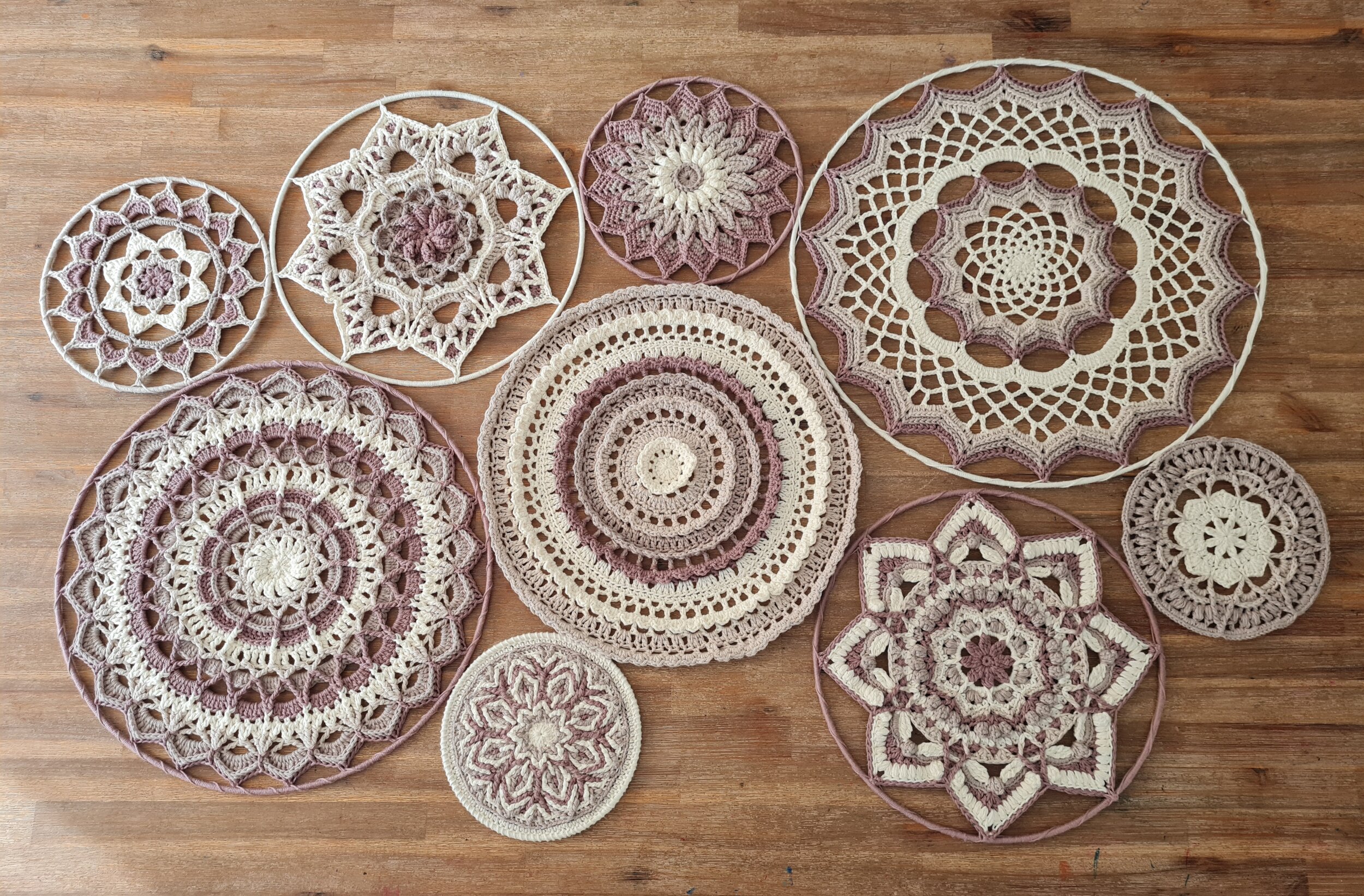 crochet mandala wall art