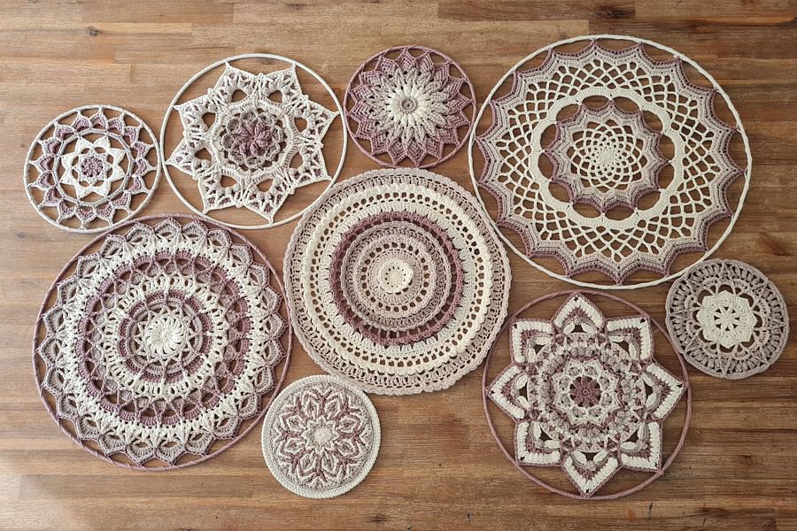 crochet mandala wall art