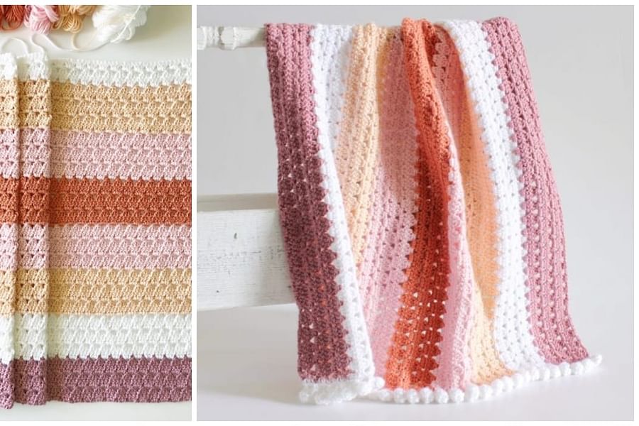 modern granny square blanket crochet