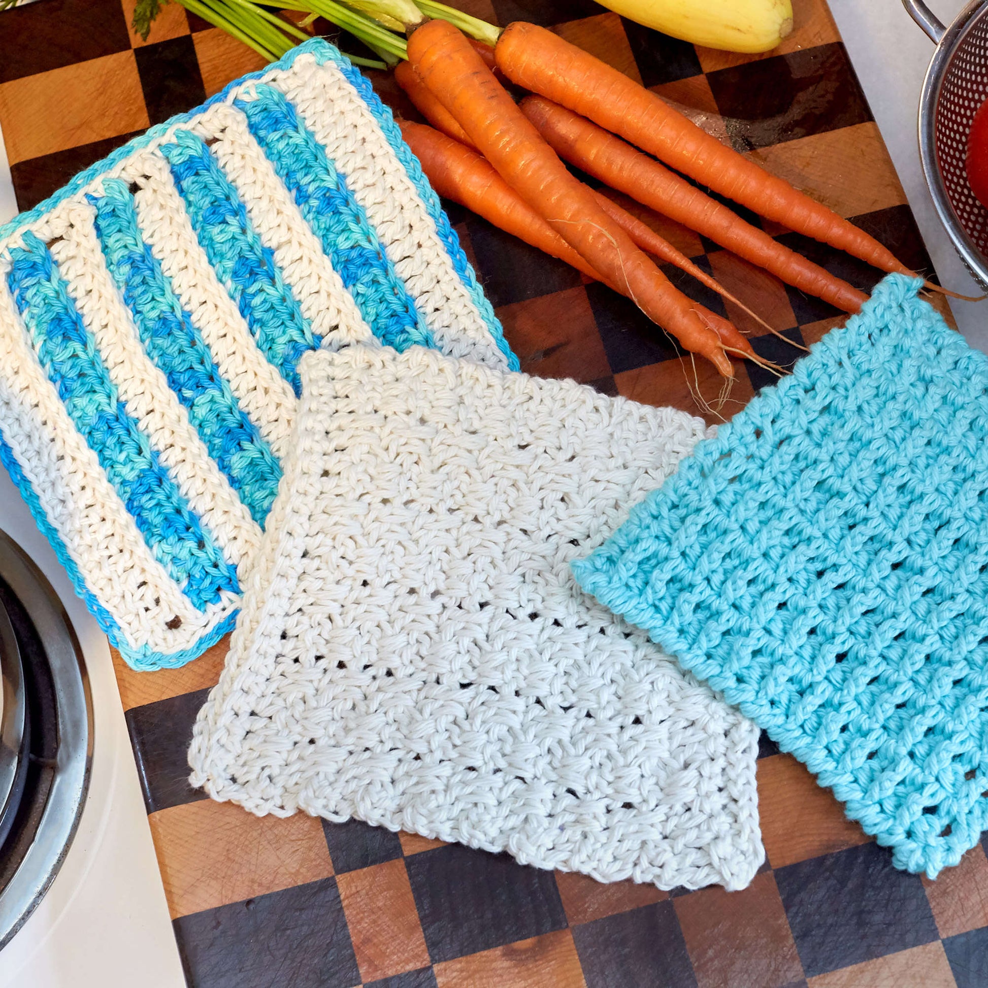 textured crochet dishcloth