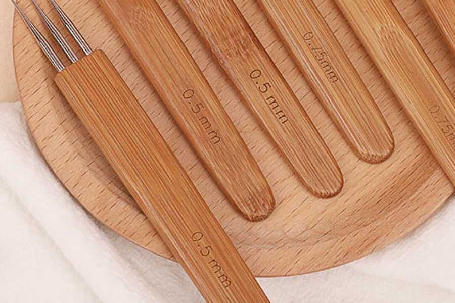 Bamboo crochet hooks kit