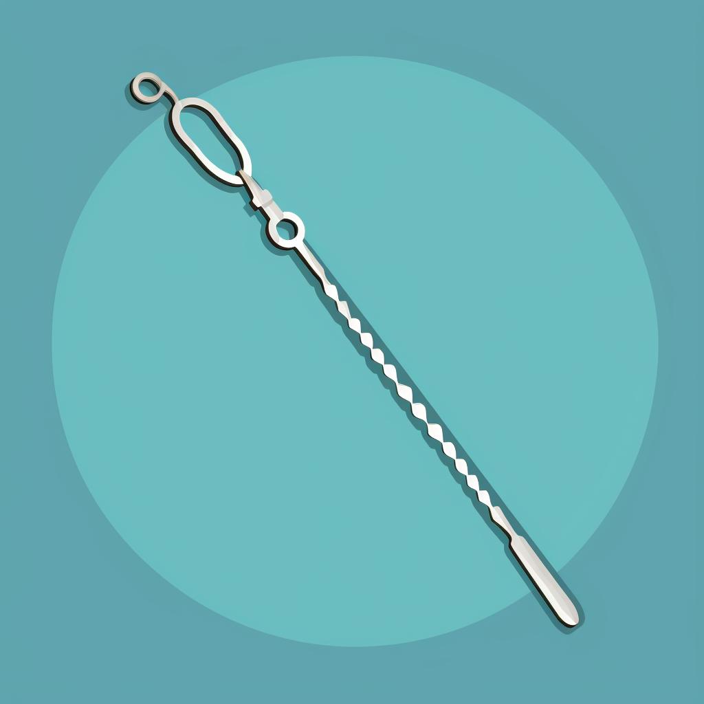 A crochet hook inserted into a chain, pulling up a loop