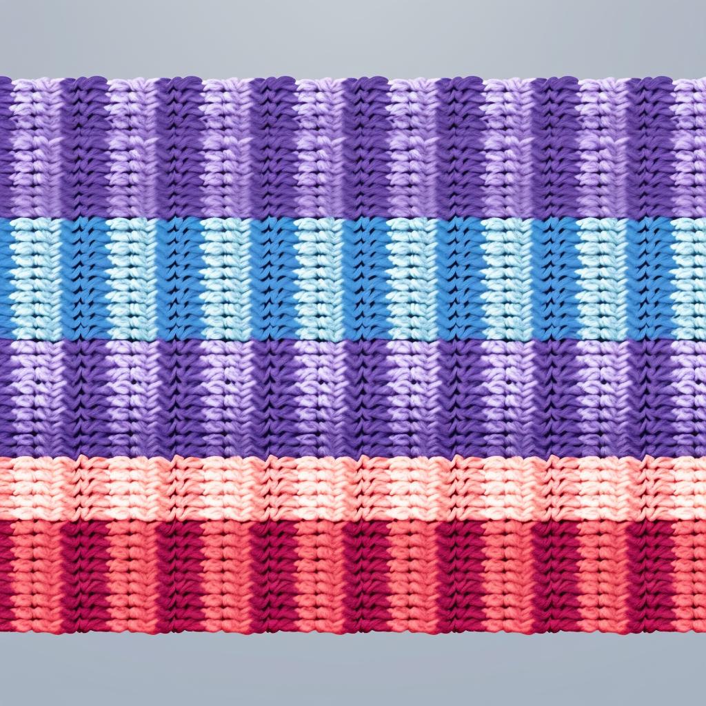 A row of single crochet stitches