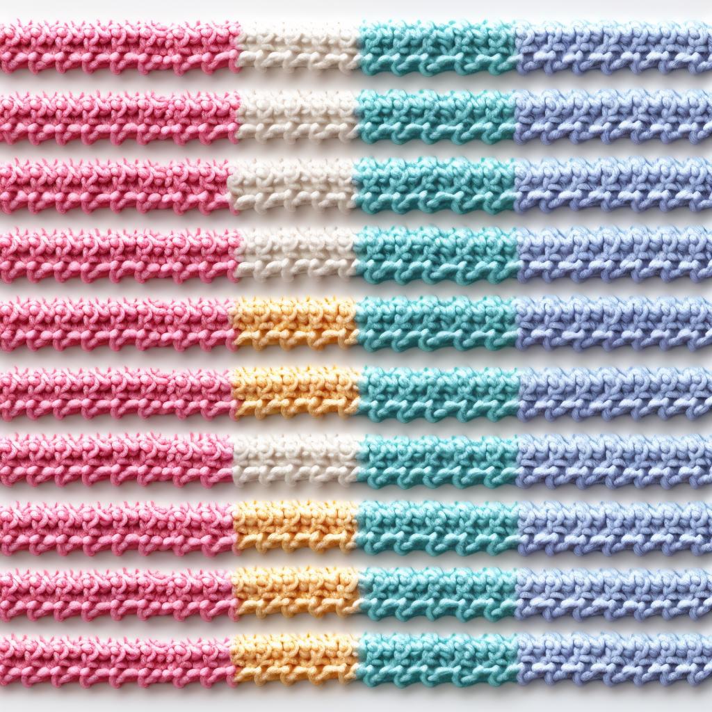 Several rows of crochet stitches