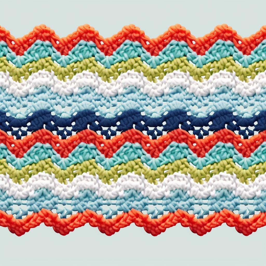 A completed crochet border joined with a slip stitch